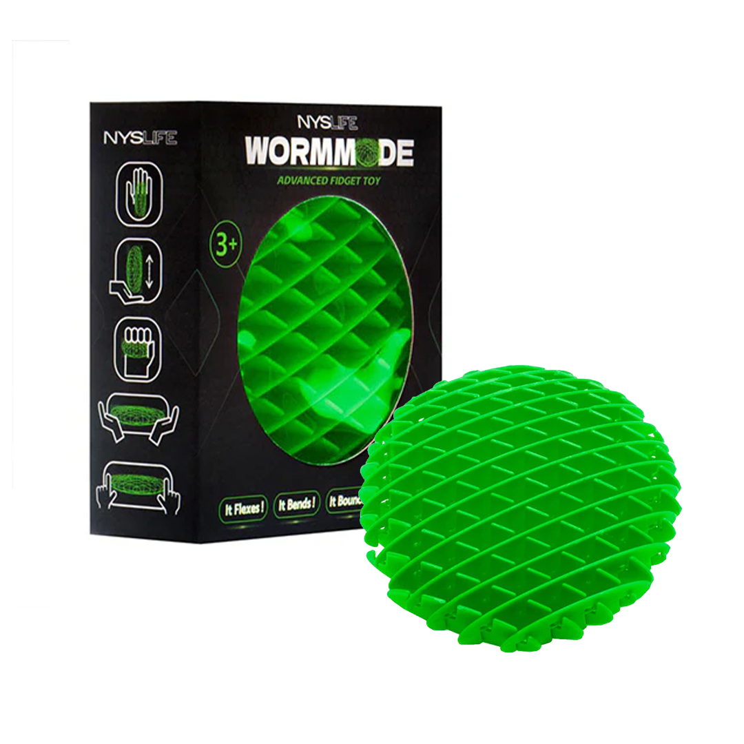 Green worm fidget sensory toy