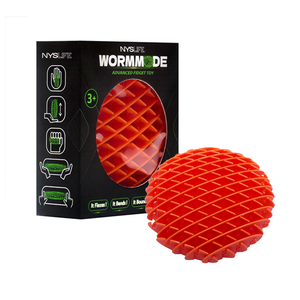 Orange worm fidget sensory toy