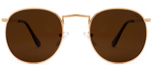 Elton Street Polarized - Sunglasses NYS Collection Eyewear Gold/Brown