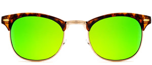 Park Row - Sunglasses NYS Collection Eyewear Tortoise/Green Mirror