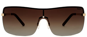 AOA Elite - Sunglasses NYS Collection Eyewear Gold/Brown