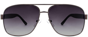 Belmont Polarized - Sunglasses NYS Collection Eyewear Silver/Black