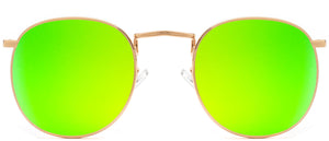 Elton Street - Sunglasses NYS Collection Eyewear Gold/Mirror Green