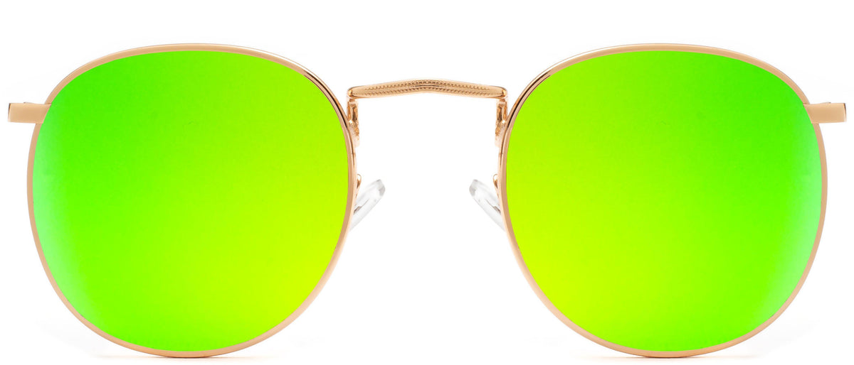 Elton Street Polarized - Sunglasses NYS Collection Eyewear Gold/Neon Green