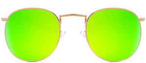 Elton Street Polarized - Sunglasses NYS Collection Eyewear Gold/Neon Green