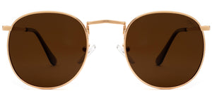 Elton Street Polarized - Sunglasses NYS Collection Eyewear Gold/Brown
