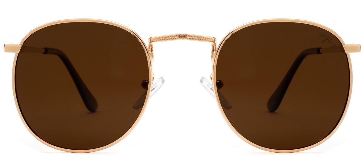 Elton Street Polarized - Sunglasses NYS Collection Eyewear Gold/Amber