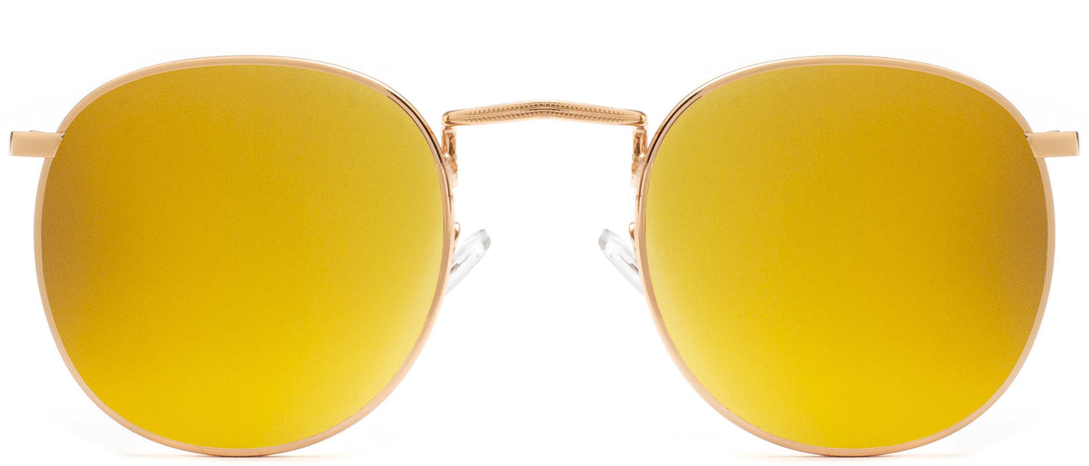 Elton Street Polarized - Sunglasses NYS Collection Eyewear Gold/Fire Red