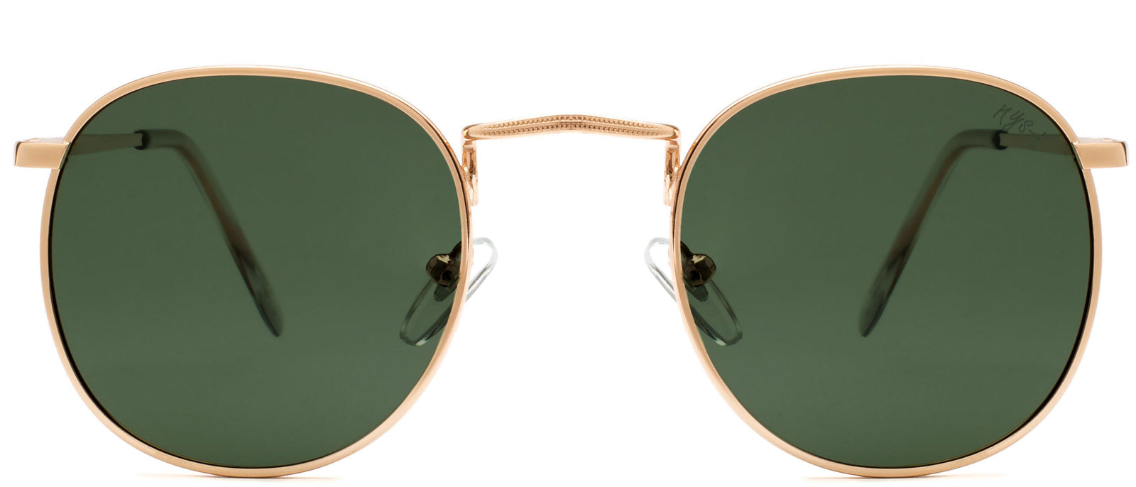 Elton Street Polarized - Sunglasses NYS Collection Eyewear Gold/Green