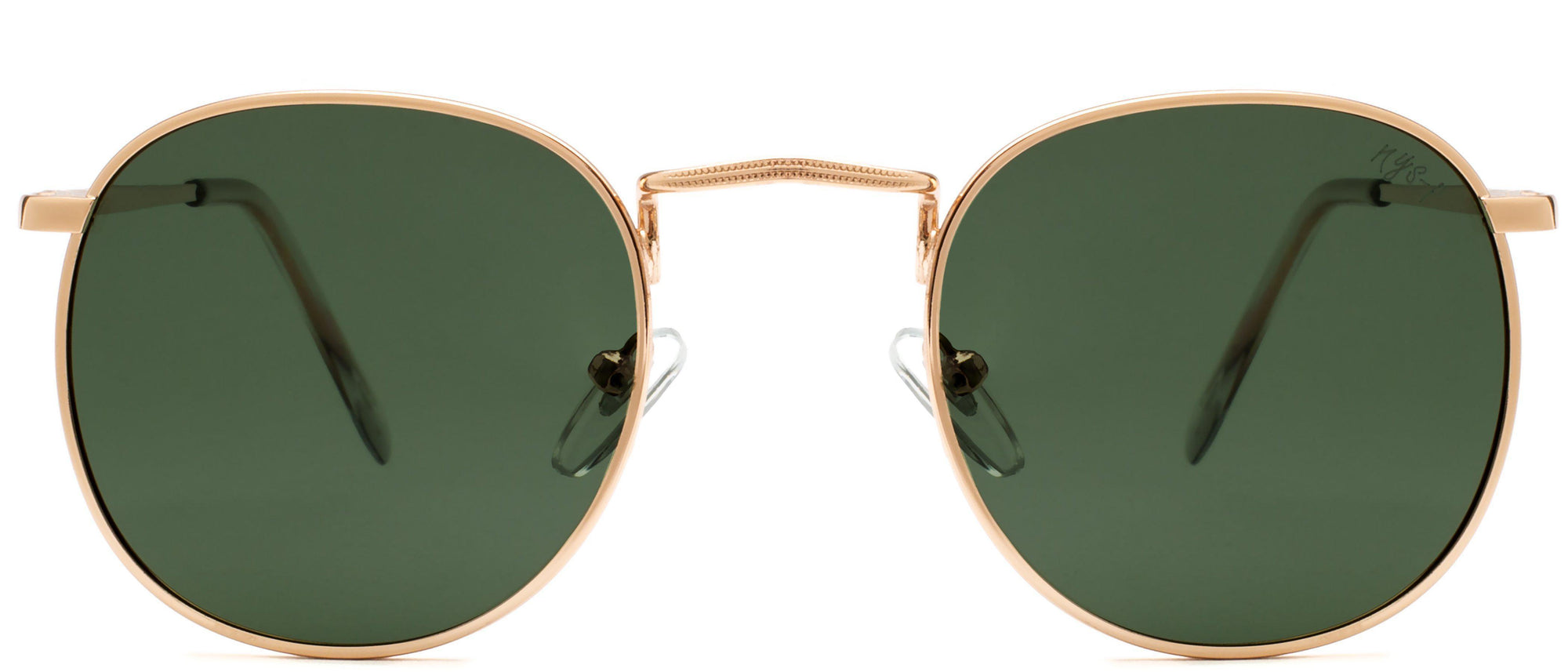 Elton Street Polarized - Sunglasses NYS Collection Eyewear Gold/Green