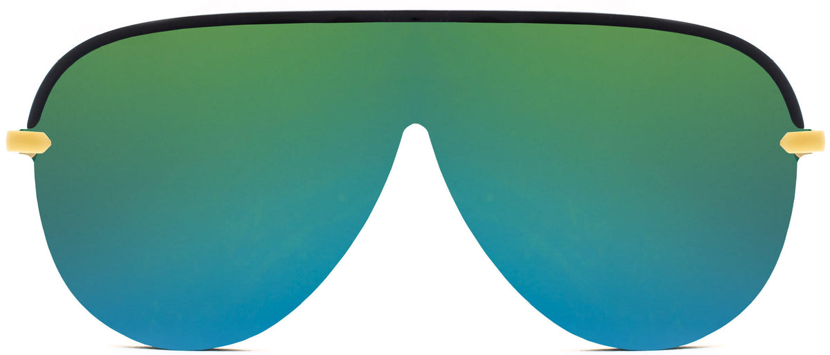 Jacobus Street - Sunglasses NYS Collection Eyewear Gold/Green Mirrored