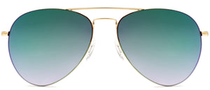 Northbridge Elite - Sunglasses NYS Collection Eyewear Gold/Green Mirrored