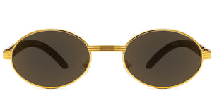 Temple Court - Sunglasses NYS Collection Eyewear Gold/Brown